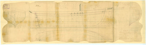 Lines plan for the yacht 'Fanny'