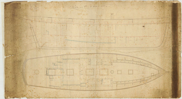 Inboard profile plan for 'Victoria' and 'Active'