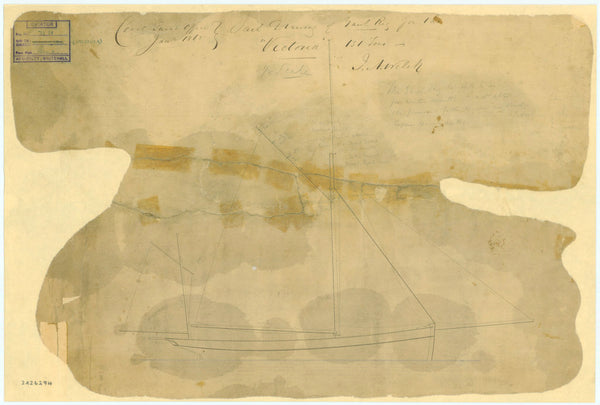 Sail plan for 'Victoria' 131 tons