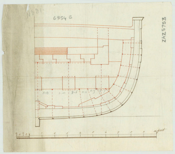 Section plan for unnamed vessel