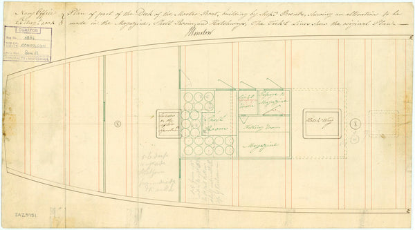 Deck plan for 'Convulsion' (1804)