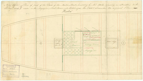 Deck plan for 'Convulsion' (1804)