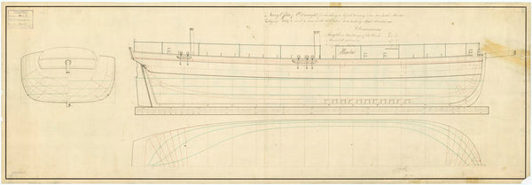 Lines plan for Convulsion (1804)