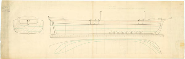 Lines plan for 'Convulsion' (1804)