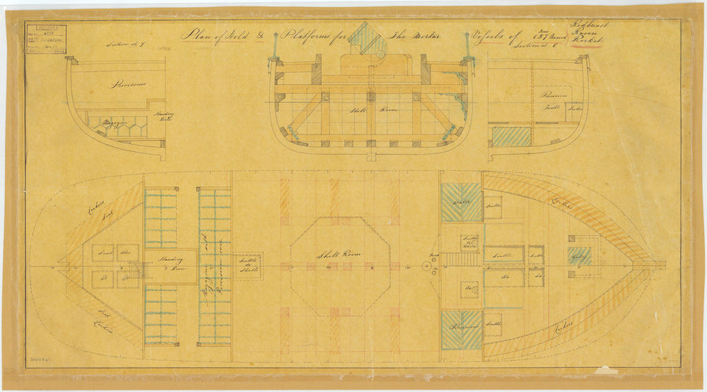 Plan of hold for Redbreast (1855), Raven (1855) and Rocket (1855)