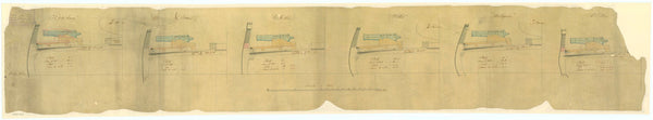 Gun plan for HMS 'Arachne' (1847)