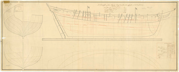 Lines & profile plan for 'Camelion'