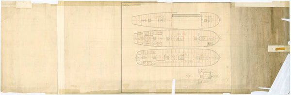 Decks plan for ‘Abondance’, 1783