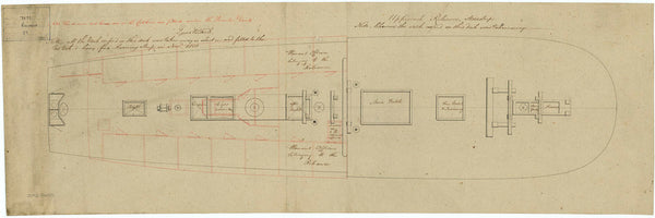 Upper deck plan for 'Reliance'