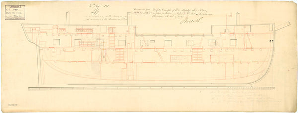 Inboard profile plan for 'Aetna'