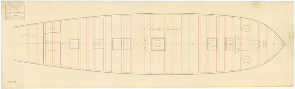 Upper deck plan for 'La Prompte'