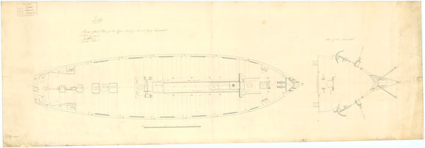 Upper deck plan for 'Recruit'