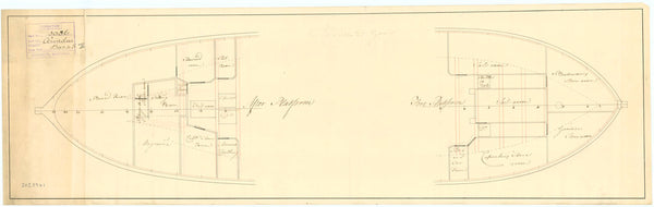 Platform plan for HMS 'Ariadne' (1776)