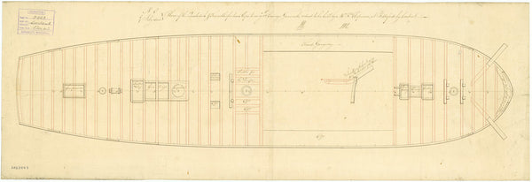 Deck, Quarter & Forecastle plan for HMS 'Garland' (1807)