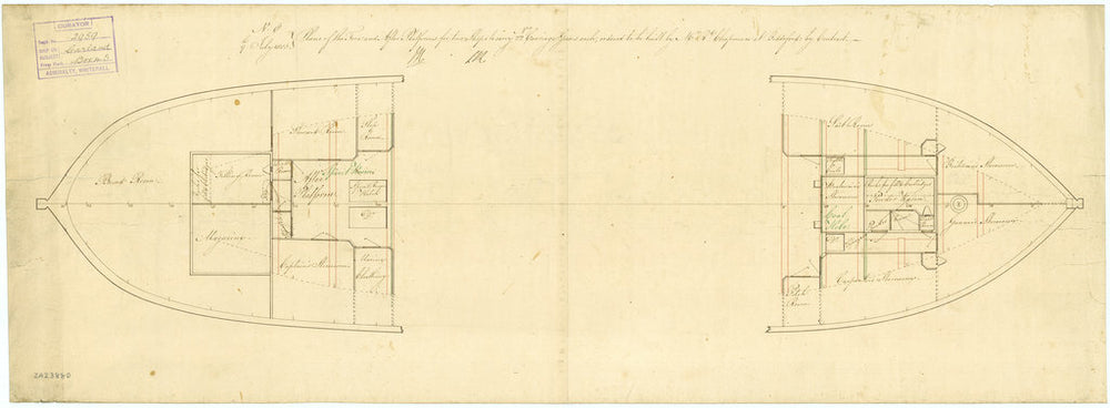 Platform plan for HMS 'Garland' (1807)