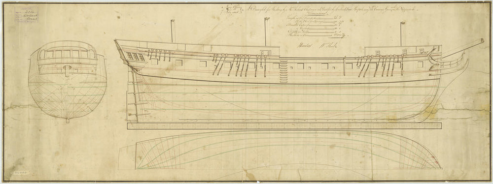 Lines plan for HMS 'Garland' (1807)