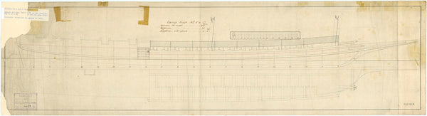 Plan for the Russian ship 'Dnyepr' (1785)