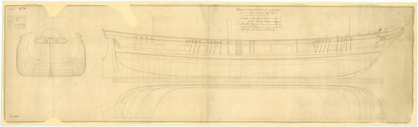 Lines plan for a ship to carry 18 guns of 24 pounders