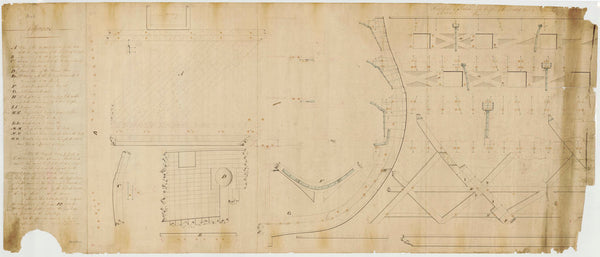 Midship section of a 74 Gun Ship