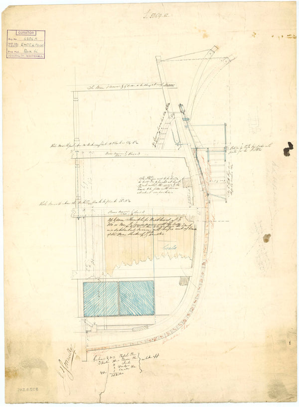 Midship section plan for 'Enterprise' (1848)