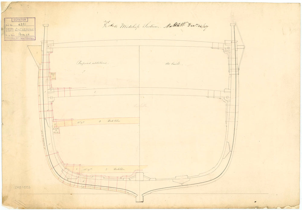 Midship section plan for 'Enterprise' (1848)