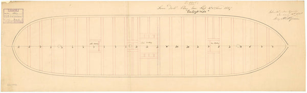 Lower deck plan for 'Enterprise' (1848)