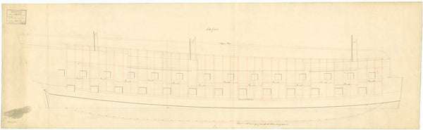 Plan of a 64 Gun Ship