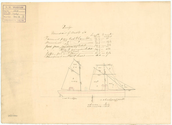 Unnamed 100ft two-masted Steam Dredger (no date)