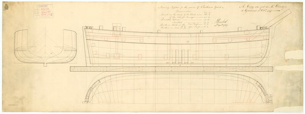 Two unnamed 56ft Mooring Lighters (circa 1789) and (1798)