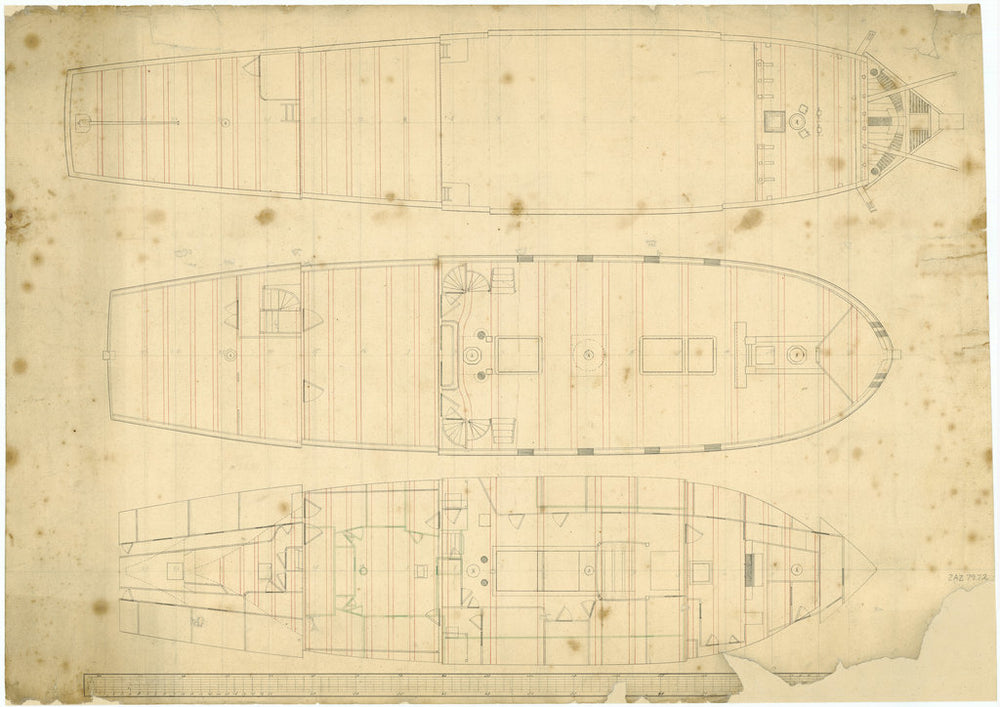 Deck plan for Royal Charlotte (no date)