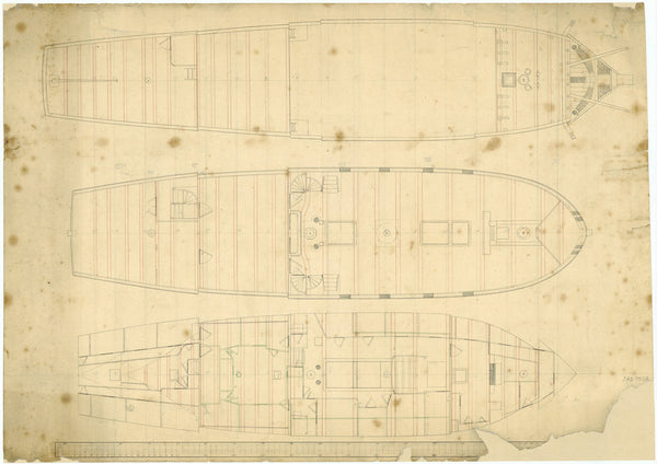 Deck plan for Royal Charlotte (no date)