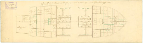 Platform plan for HMS 'Infernal' (1815)