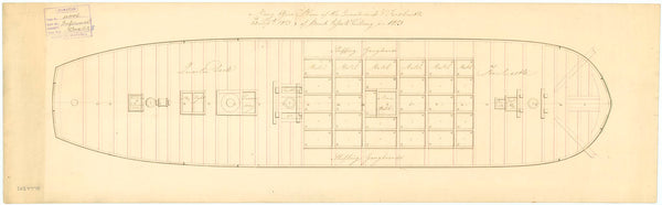 Deck, Quarter & Forecastle of HMS 'Fury' (1813)