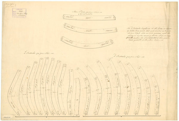 Stem and futtock timbers for 74-gun Ships