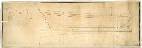 Lines plan for HMS 'Superieure' (1803)