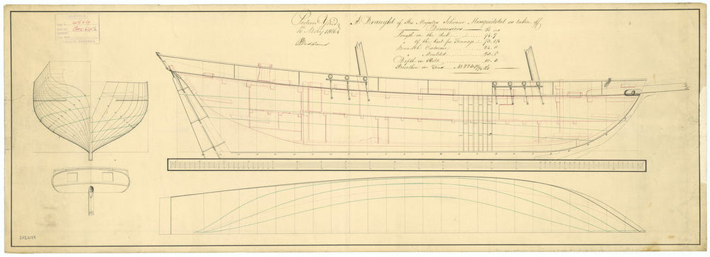Lines plan of Musquidobit (1813)