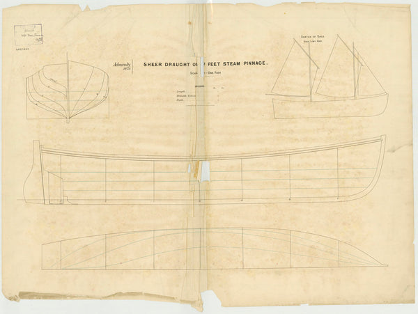 Lines plan for 37ft Steam Pinnace