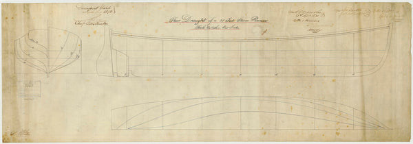 Lines plan for a 37ft Steam Pinnace