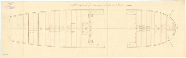 Deck, quarter & forecastle plan for 'Anson' (1781)