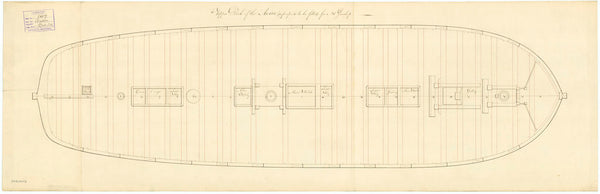 Upper deck plan for 'Anson' (1781)