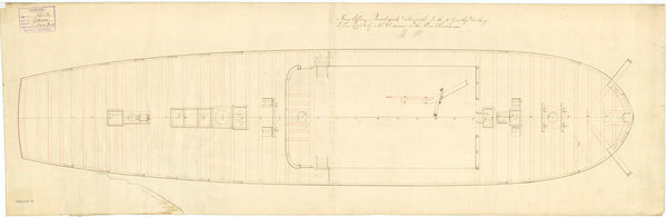 Quarter deck & forecastle plan for HMS 'Jason' (1794)