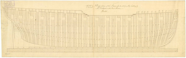 Frame plan for HMS 'Jason' (1794)