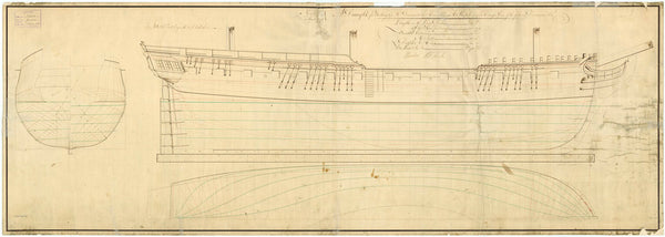 Lines plan for HMS 'Jason' (1794)