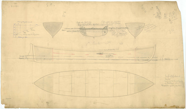 Lines & profile plan for a Lifeboat