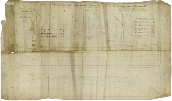 Lines plan for a 42ft Steam Launch