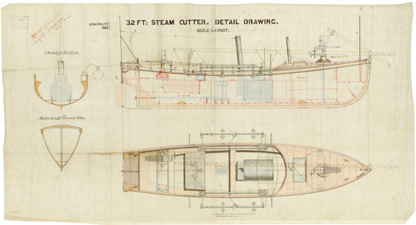 Profile plan for a 32ft Steam Cutter