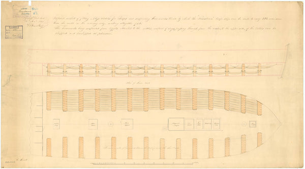 Hammocks plan for HMS 'Resistance' (1805)