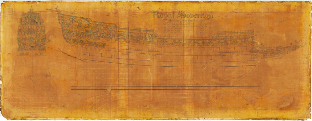 Lines plan of 'Sovereign of the Seas' (1637)