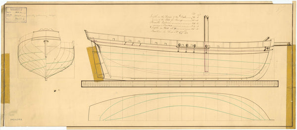 Lines plan for 'Racer'