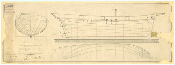 Lines plan for HMS 'Skylark'